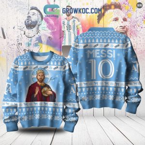 Messi The Goat Argentina Football Ugly Sweater