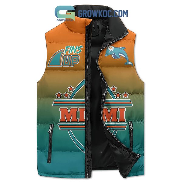 Miami Dolphins Once A Dolphins Always A Dolphins Sleeveless Puffer Jacket