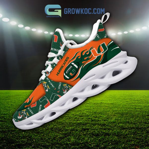 Miami Hurricanes Fan Personalized Max Soul Sneaker