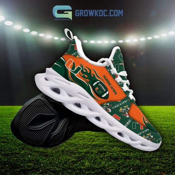 Miami Hurricanes Fan Personalized Max Soul Sneaker