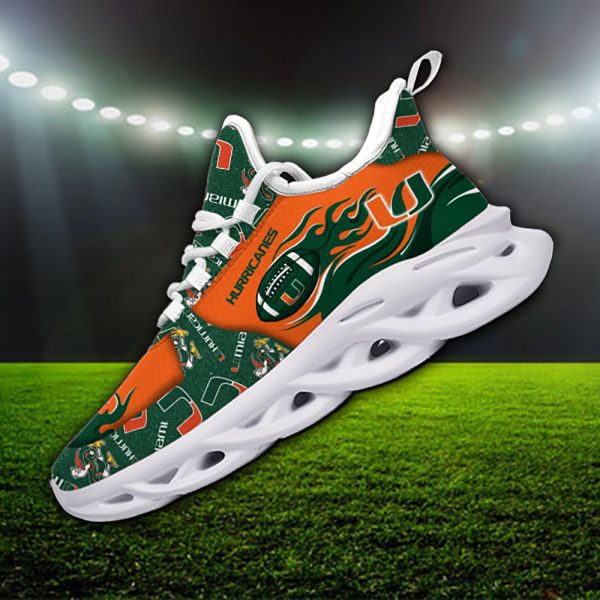 Miami Hurricanes Fan Personalized Max Soul Sneaker