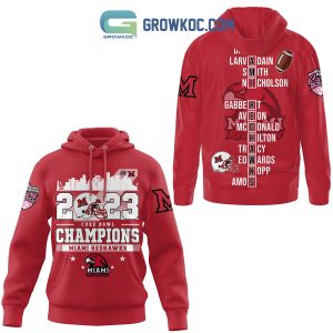 Miami Redhawks 2023 Cure Bowl Champions Hoodie Shirts Red Version