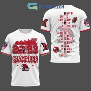 Miami Redhawks 2023 Cure Bowl Champions White Design Hoodie Shirts
