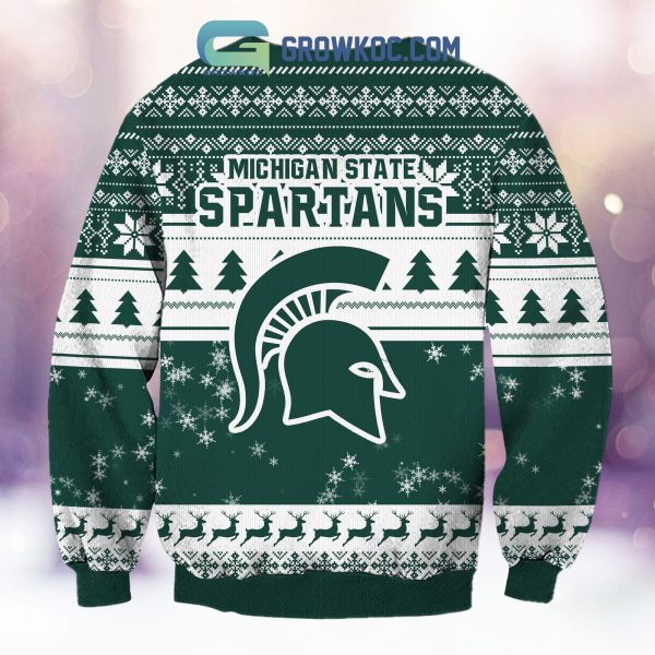 Michigan State Spartans Grinch NCAA Christmas Ugly Sweater