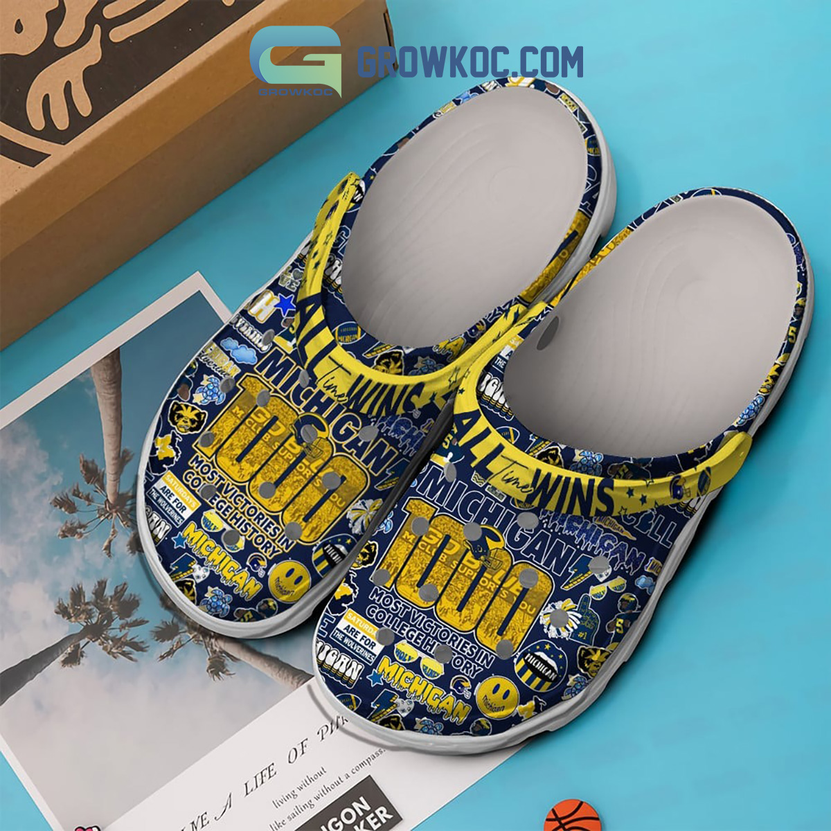Michigan Wolverines 1000 Victories In History Crocs Clogs