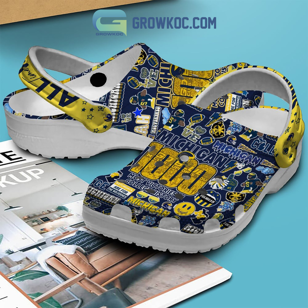 Michigan Wolverines 1000 Victories In History Crocs Clogs