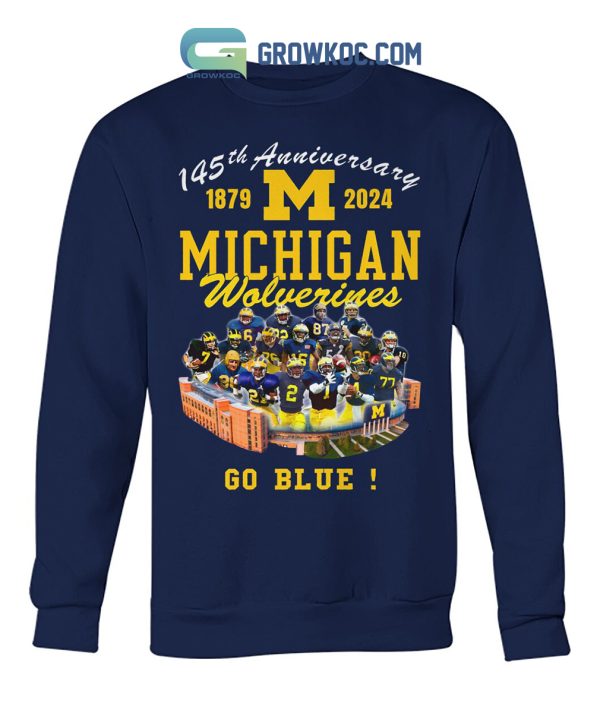 Michigan Wolverines 145th Anniversary Go Blue T-Shirt