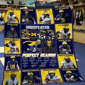 Michigan Wolverines 2023 Perfect Season Fleece Blanket Quilt