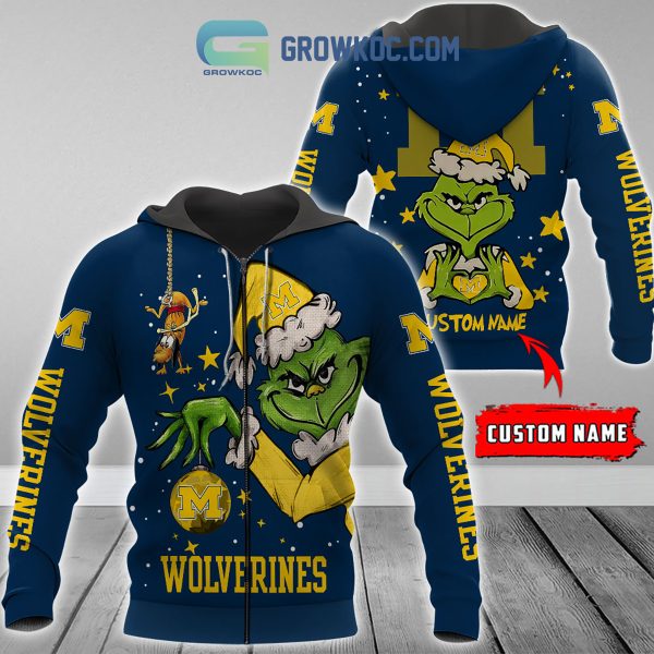 Michigan Wolverines Grinch Christmas Personalized NCAA Hoodie Shirts