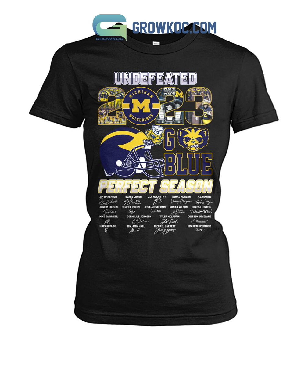Michigan Wolverines Undefeated 2023 Perfect Season Go Blue T