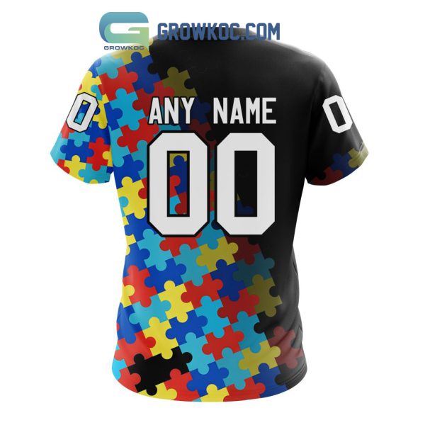 Minnesota Wild Puzzle Design Autism Awareness Personalized Hoodie Shirts