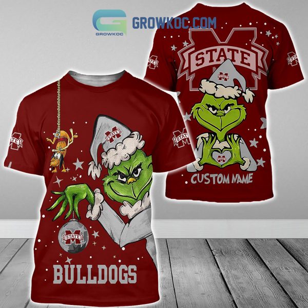 Mississippi State Bulldogs Grinch Christmas Personalized NCAA Hoodie Shirts