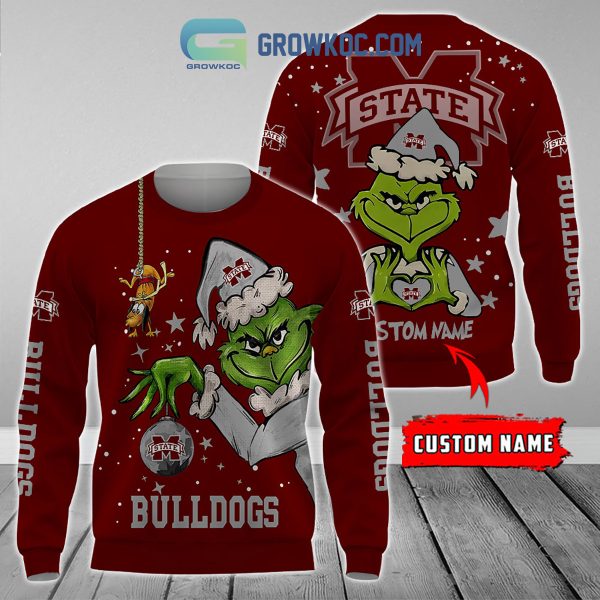 Mississippi State Bulldogs Grinch Christmas Personalized NCAA Hoodie Shirts