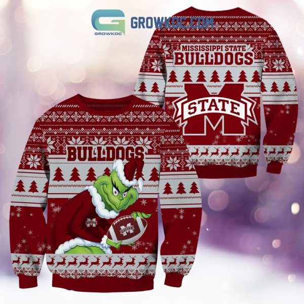 Mississippi State Bulldogs Grinch NCAA Christmas Ugly Sweater