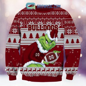 Mississippi State Bulldogs Grinch NCAA Christmas Ugly Sweater