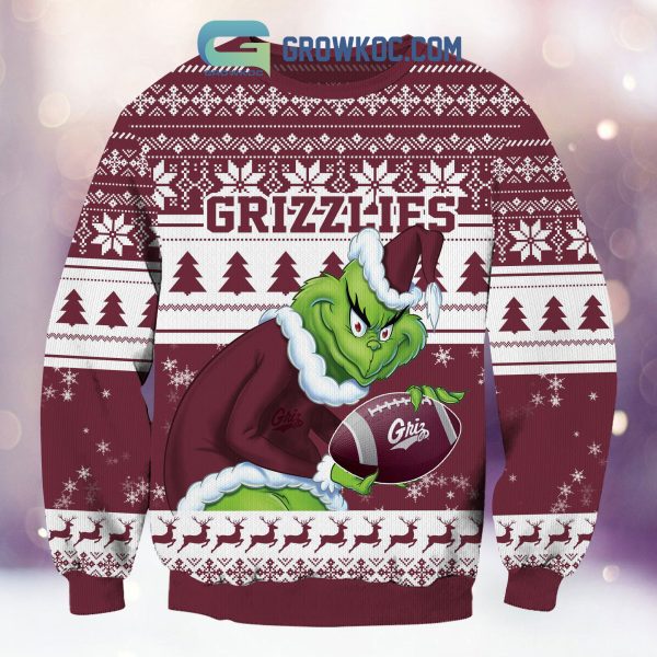 Montana Grizzlies Grinch NCAA Christmas Ugly Sweater