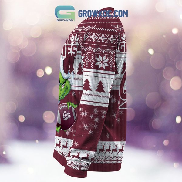 Montana Grizzlies Grinch NCAA Christmas Ugly Sweater