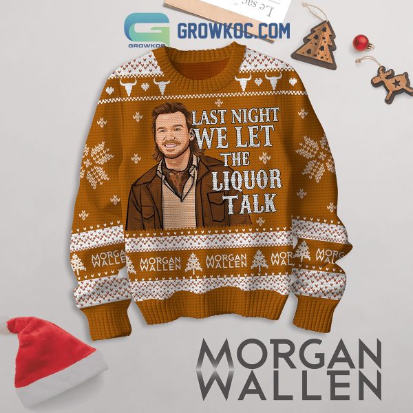 Morgan Wallen The Liquor Talk Christmas Ugly Sweater