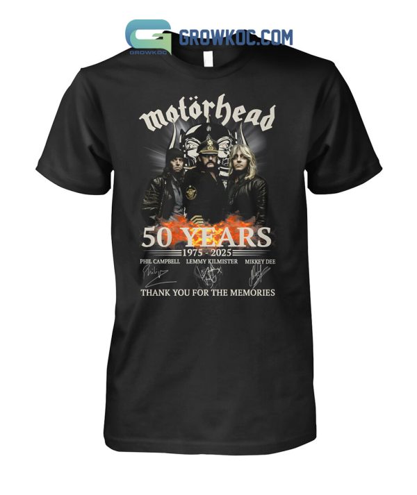 Motorhead Rock Band 50 Years Of The Memories T-Shirt