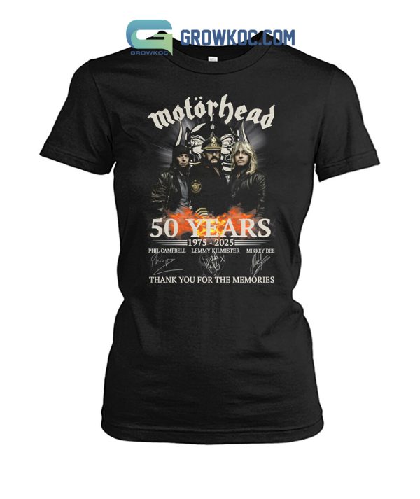 Motorhead Rock Band 50 Years Of The Memories T-Shirt