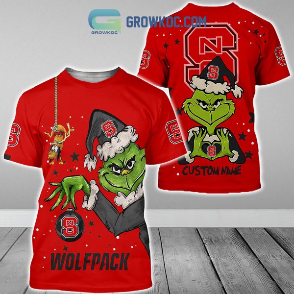 NC State Wolfpack Grinch Christmas Personalized NCAA Hoodie Shirts