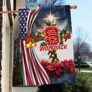 NC State Wolfpack NCAA Jesus Christmas House Garden Flags
