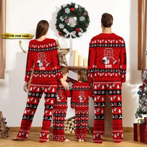 NC State Wolfpack NCAA Team Christmas Personalized Long Sleeve Pajamas Set