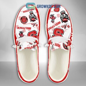 NC State Wolfpack North Carolina State University Supporters Gift Merry Christmas Custom Name Hey Dude Shoes