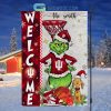 NCAA Iowa Hawkeyes Grinch Basketball Christmas Welcome Garden Flag Custom Name