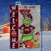 NCAA Michigan Wolverines Grinch Basketball Christmas Welcome Garden Flag Custom Name