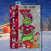 NCAA Nebraska Cornhuskers Grinch Basketball Christmas Welcome Garden Flag Custom Name