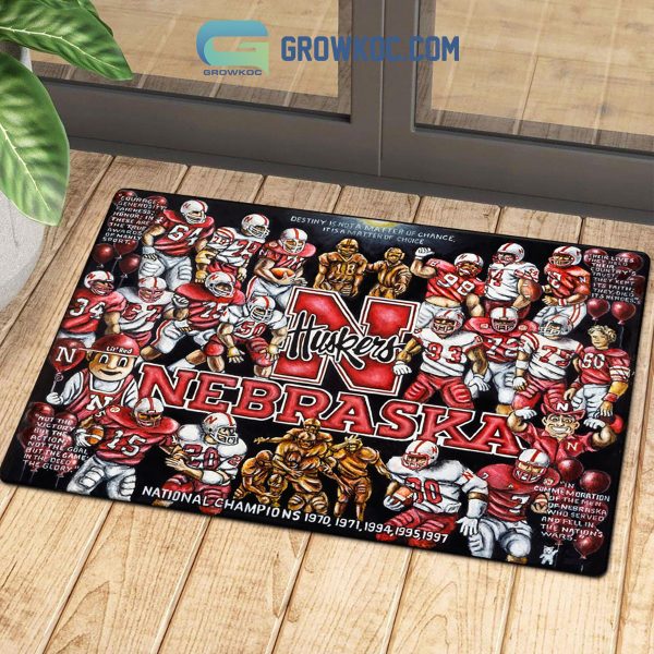 Nebraska Cornhuskers Football History Legend Doormat