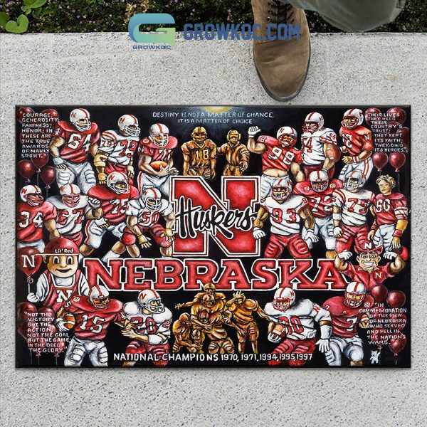 Nebraska Cornhuskers Football History Legend Doormat