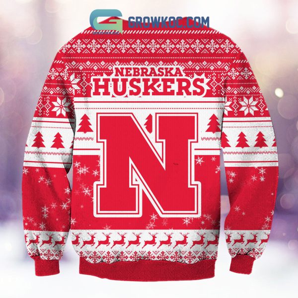 Nebraska Cornhuskers Grinch NCAA Christmas Ugly Sweater