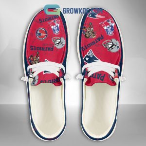 New England Patriots Men Suporter Gift Merry Christmas Custom Name Hey Dude Shoes
