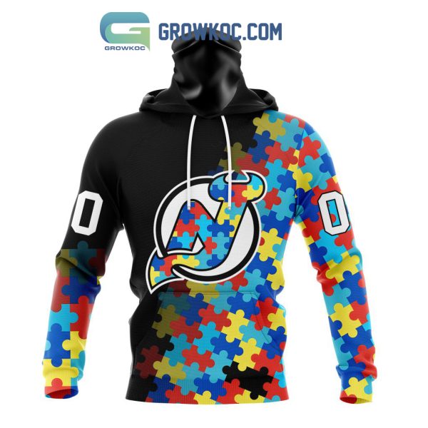 New Jersey Devils Puzzle Design Autism Awareness Personalized Hoodie Shirts