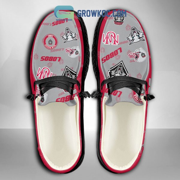 New Mexico Lobos Supporters Gift Merry Christmas Custom Name Hey Dude Shoes