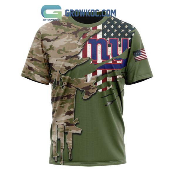 New York Giants Personalized Veterans Camo Hoodie Shirt
