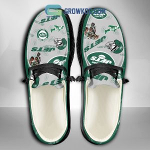New York Jets Men Suporter Gift Merry Christmas Custom Name Hey Dude Shoes