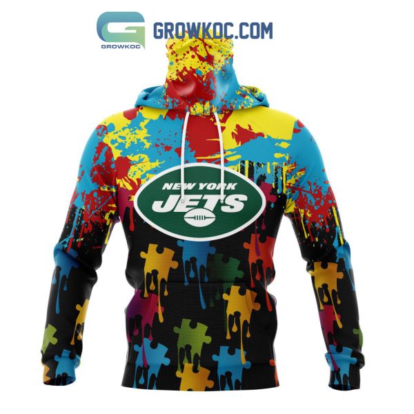 New York Jets Personalized Autism Awareness Puzzle Painting Hoodie Shirts