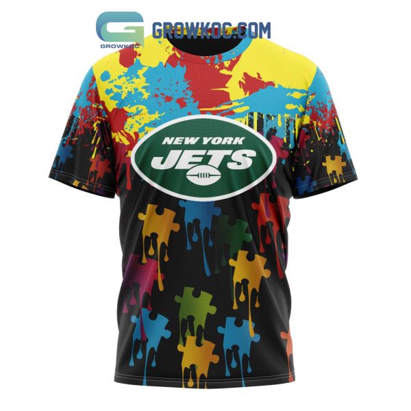 New York Jets Personalized Autism Awareness Puzzle Painting Hoodie Shirts