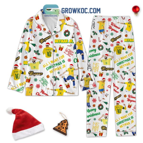 Neymar Jr Is All I Need Christmas Polyester Pajamas Set
