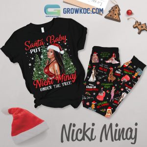 Nicki Minaj Under The Tree Christmas Fleece Pajamas Set