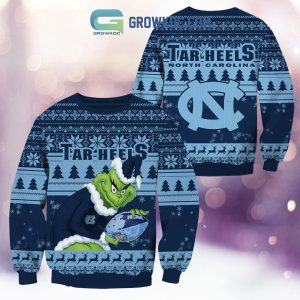 North Carolina Tar Heels Grinch NCAA Christmas Ugly Sweater