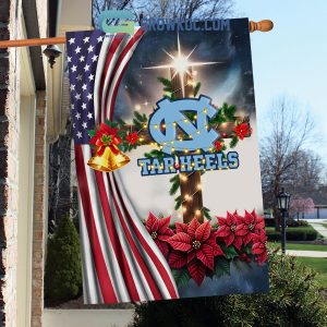 North Carolina Tar Heels NCAA Jesus Christmas House Garden Flags