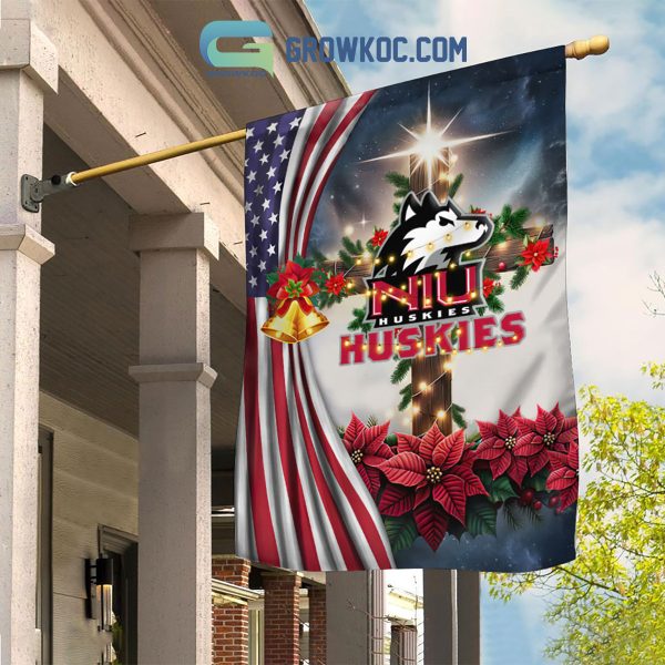 Northern Illinois Huskies NCAA Jesus Christmas House Garden Flags