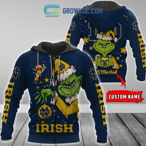 Notre Dame Fighting Irish Grinch Christmas Personalized NCAA Hoodie Shirts