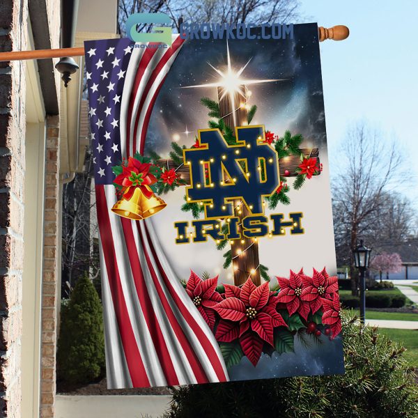 Notre Dame Fighting Irish NCAA Jesus Christmas House Garden Flags