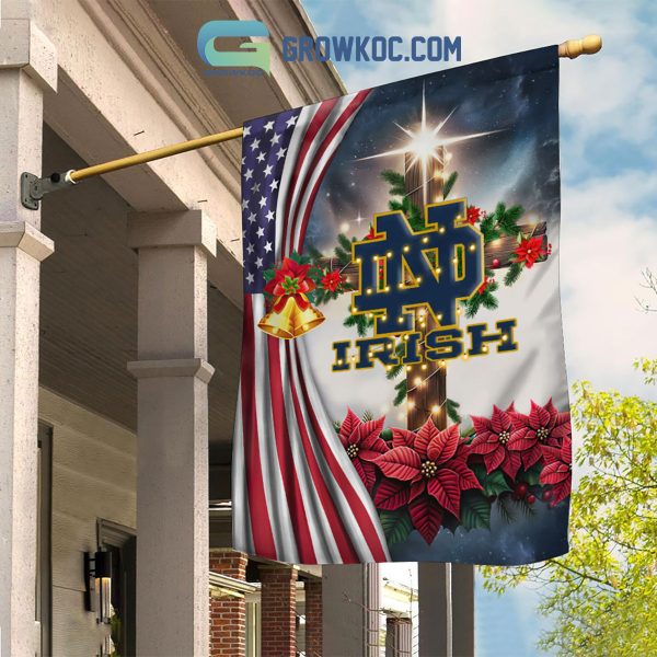 Notre Dame Fighting Irish NCAA Jesus Christmas House Garden Flags