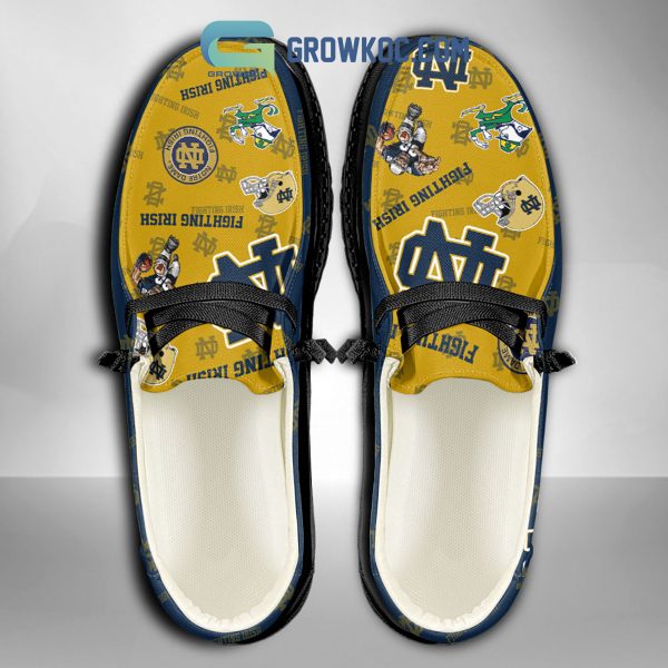Notre Dame Fighting Irish Supporters Gift Merry Christmas Custom Name Hey Dude Shoes